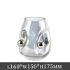 Glass Vase Geometric Concave-convex Silver Ball Transparent Hydroponics Terrarium Flower Vases Flowerpot Home Decoration