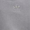 adidas Originals Printed Short Crop Crewneck Sweatshirt for Women, Gray