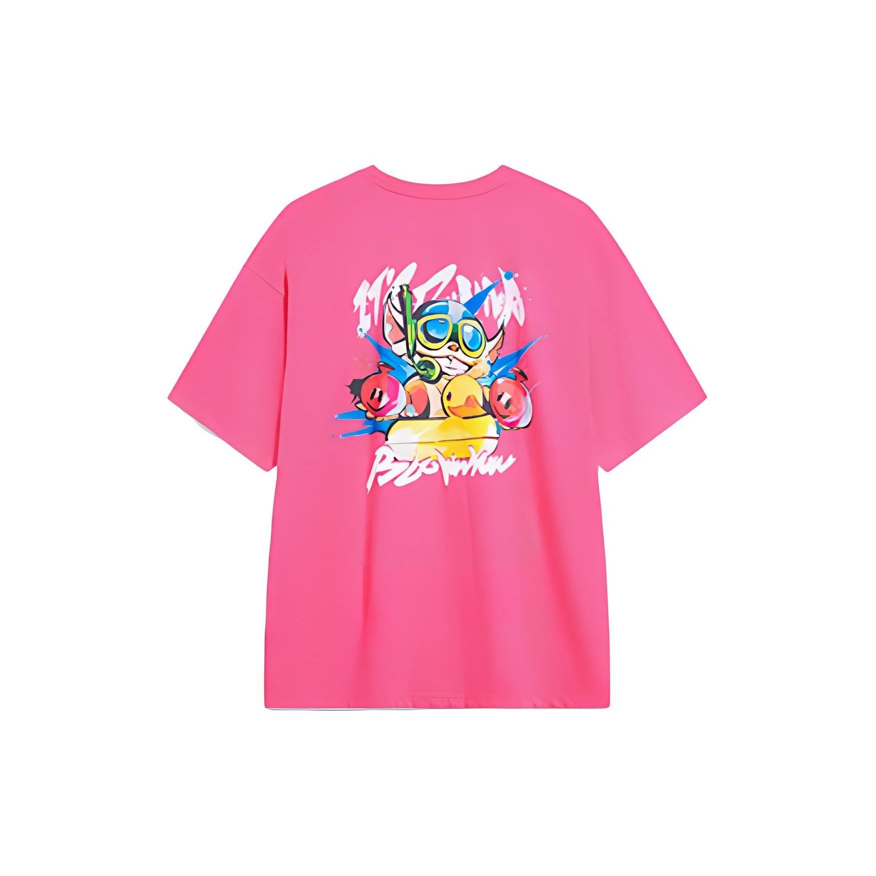 Li Ning Sports Life Collection T Shirt Unisex Vibrant Pink ATST807-5 XL