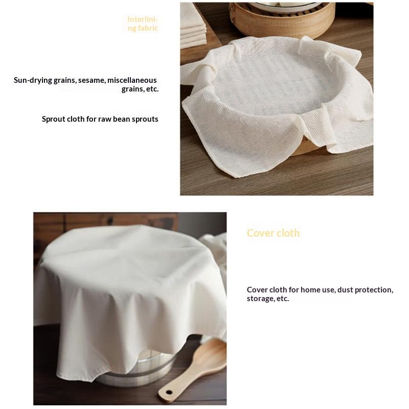 3Pcs 40/60Cm Pure Cotton Steamer Cloth Household Drawer Cloth Steamed Rice And Bun Mat Round Cotton Gauze Kitchen Steamer