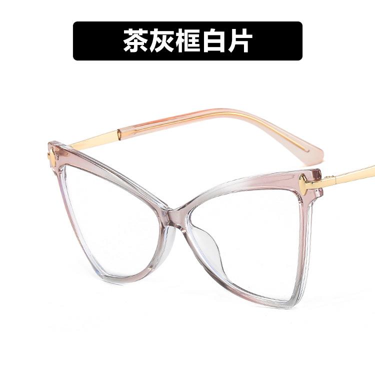 

Новые очки «кошачий глаз» женские с защитой от синего света, модные очки-бабочки с плоскими линзами, трендовые очки с большой оправой, очки класса люкс