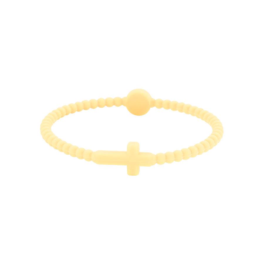Children's Silicone Cross Thin Macaron Color Wristband Bracelet