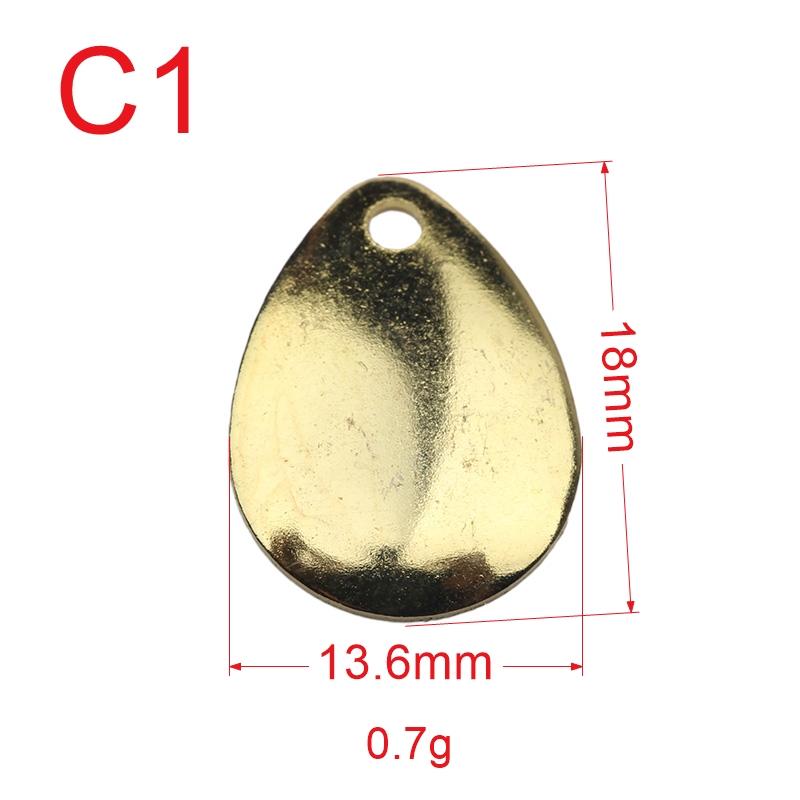 

20 шт., никелевые стальные лопасти для блесны с гладкой отделкой, сделай сам, приманка-спиннер, рыболовные приманки, снасти, аксессуары для рукоделия, металлическая приманка для джиг-приманки C1 золотой