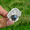 Labradorite Stone 925 Silver Sister Promise Third Eye Chakra Bezel Wedding Ring