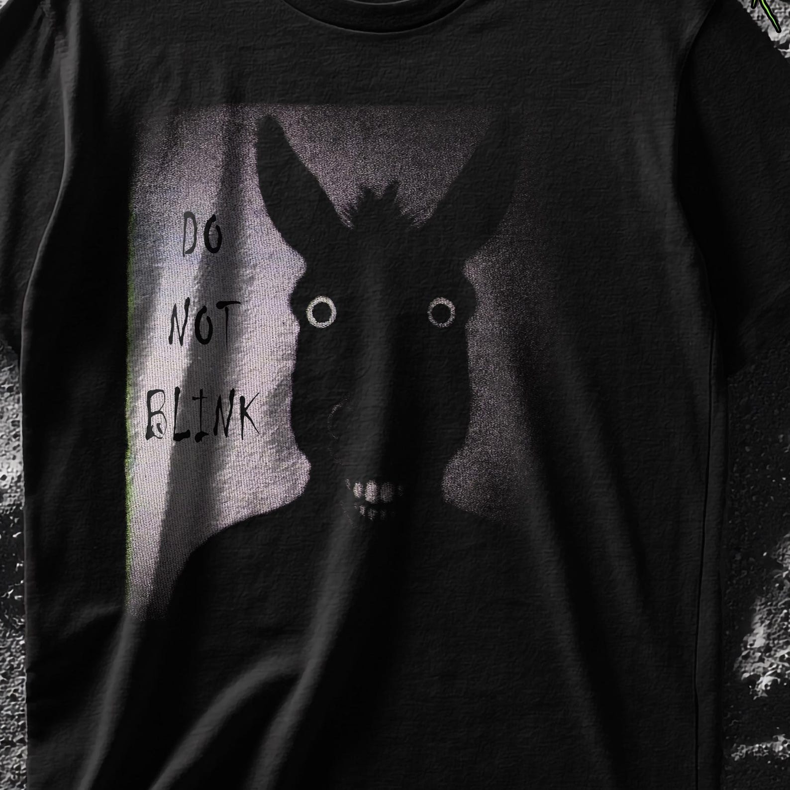 Creepy Donkey Shirt, Analog Horror VHS Style Graphic Tee M
