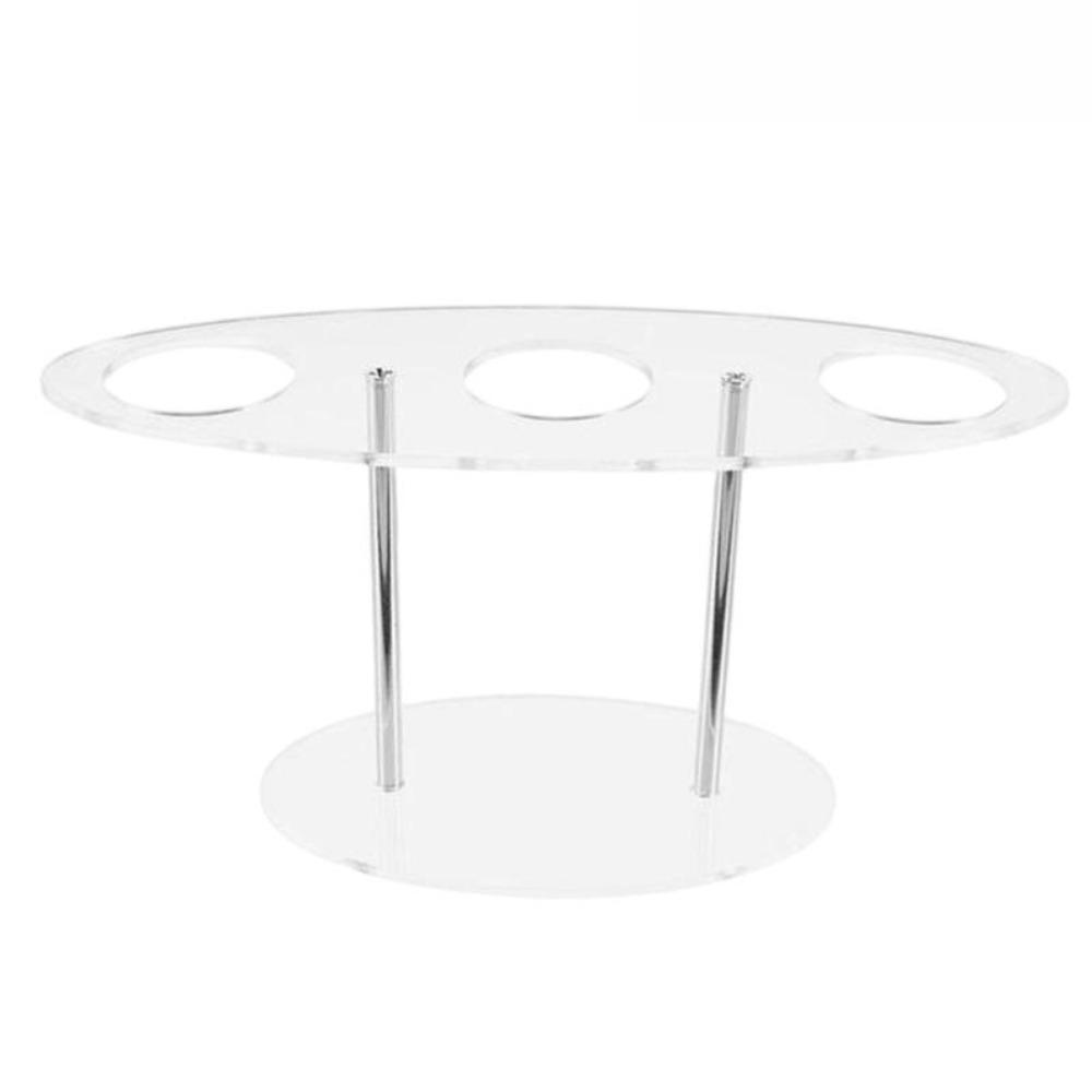 3-hole Ice Cream Cone Holder Acrylic Transparent Waffle Holder Sushi Cone Holder