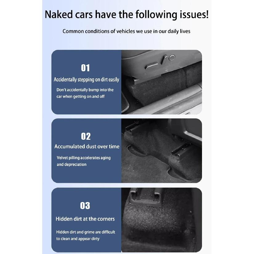 For Tesla Model Y Juniper 2025 2056 Under Seat Corner Guard Seat Slide Rail Protector Cover Anti-Kick Decor Flocking Accessories
