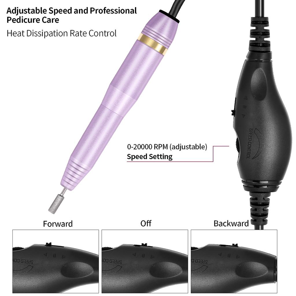 Professional Electric Nail Drill Machine Portable Nail Low Noise Cutters Mini Nail Drill Nails Polishing For Home Manicure Salon