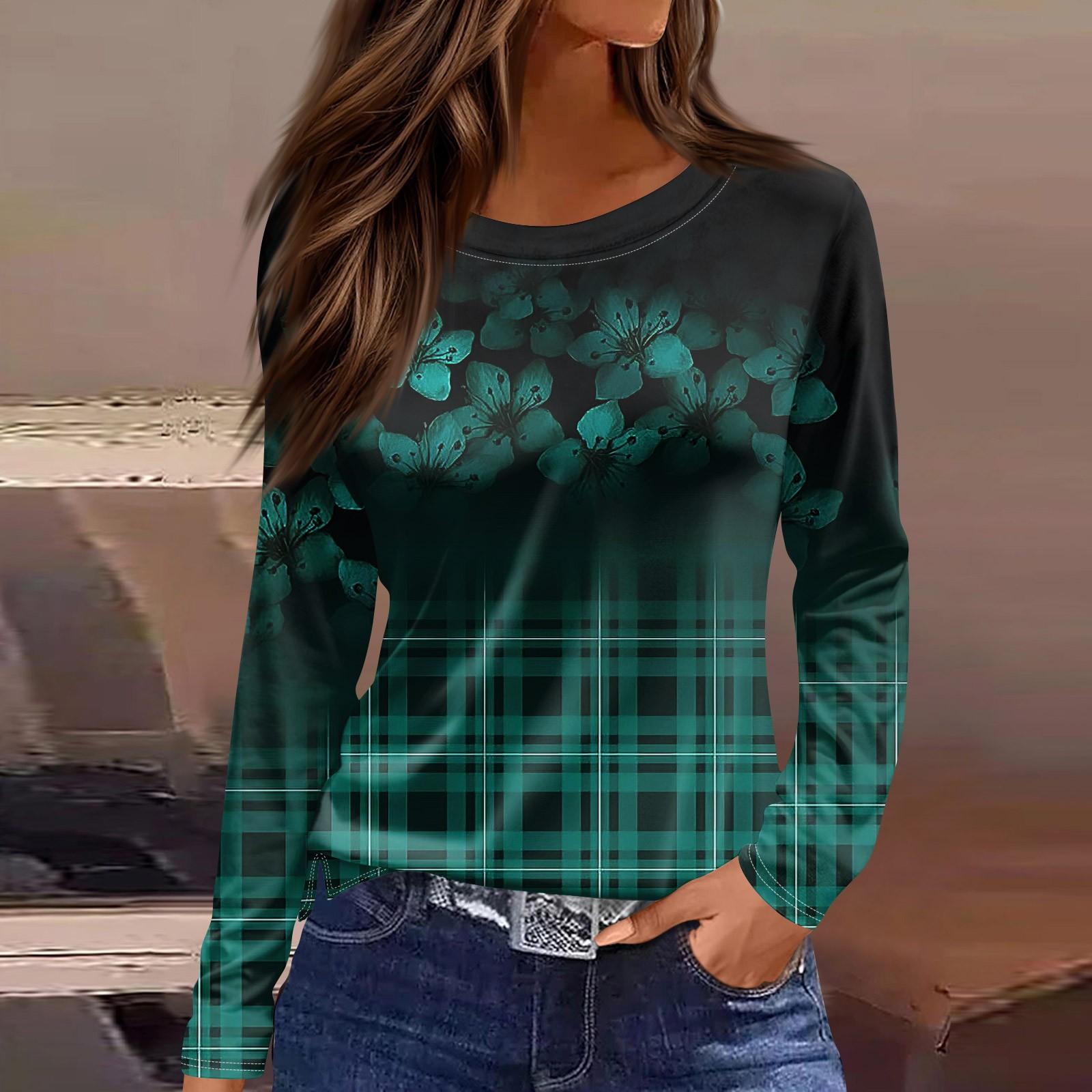 Женская модная повседневная свободная футболка с разрезом и круглым вырезом с длинным — фото 8