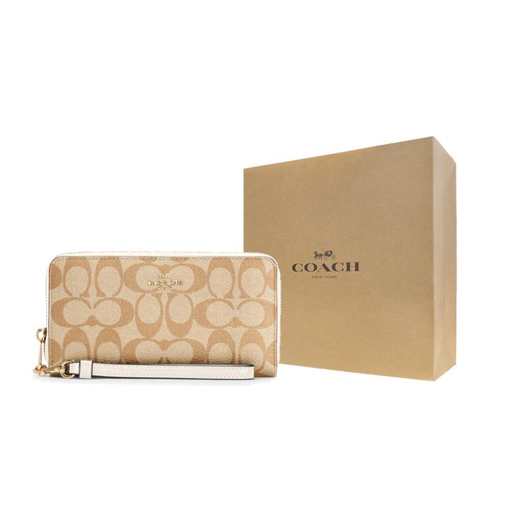 New COACH Zip Around Wallets C4452-IMDQC