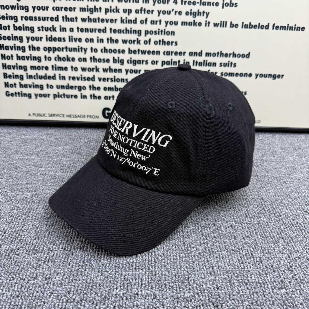 Spring and summer thin letter embroidered baseball cap for women, breathable, not stuffy, soft top, big head circumference, showing face, small ins p