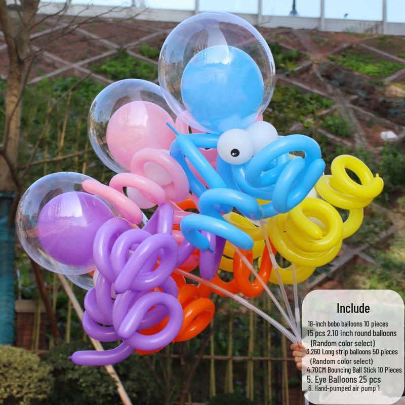 Palloncino Bobo Trasparente Polpo Medusa per Feste di Compleanno Fai da Te e Decorazioni da Esterno