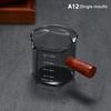 120Ml Wood Handle Glass Espresso Measuring Cup Coffee Extraction Cup With Scale High Temperature Resistance Milk Jug Measure Mug