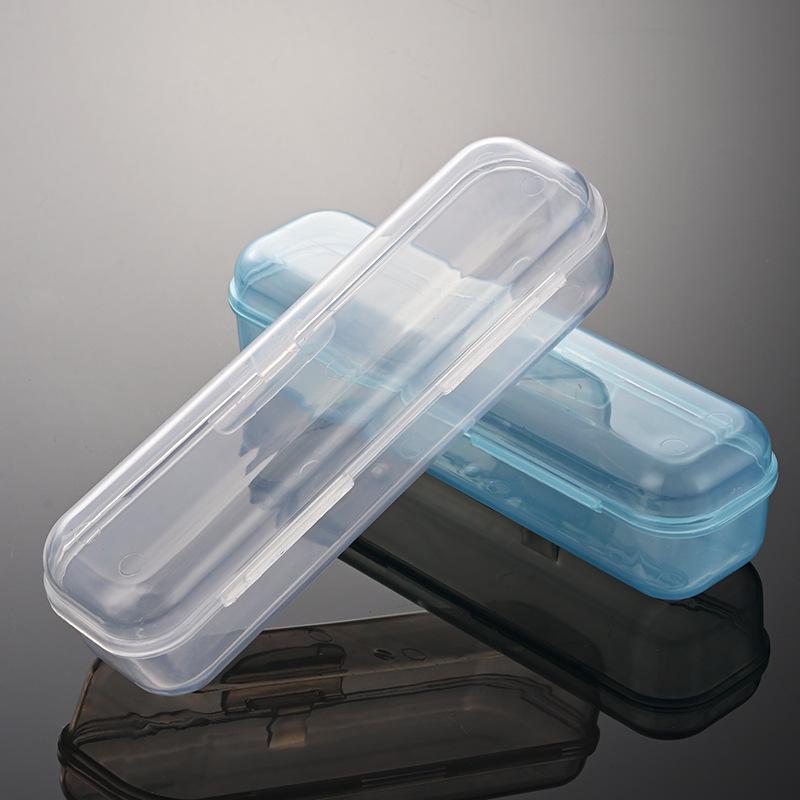 Plastic PP children's tableware storage box one-piece multi-color gift stationery box, no tableware transparent box