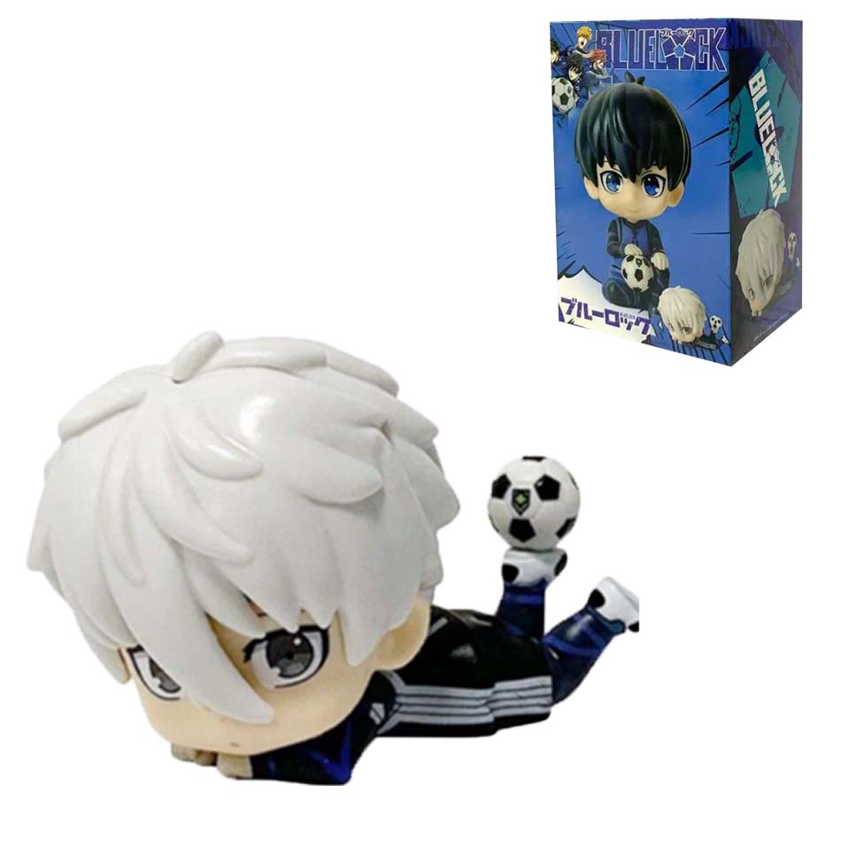 Blue Lock Kawaii Nagi Yisagi Isagi Yoichi Zittend Actiefiguur Pop Tafelmodel Anime Periferie Creatief Verjaardagscadeau Speelgoed