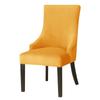 Velvet Elastic Dining Chair Cover Strech Spandex Chair Covers High Back Sloping Arm Chairs Slipcovers for Banquet Home Decor