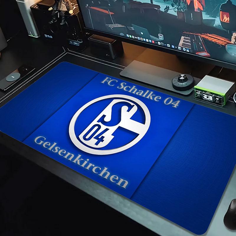 FC Schalke 04 Large Size Mouse Pad Large Gaming Table Cushion Non-slip Laptop Tablet Big Mousepad XXL Mat Mini PC Playmat With Lock edge