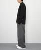 RAW TO RAW Mrn007 Fine Cotton Half Neck Pullover (Deep Black)
