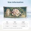 Floral Garden Theme Beach Towel Personalized Custom Name & Text Soft Quick Dry Beach Towel for Swimming Travel