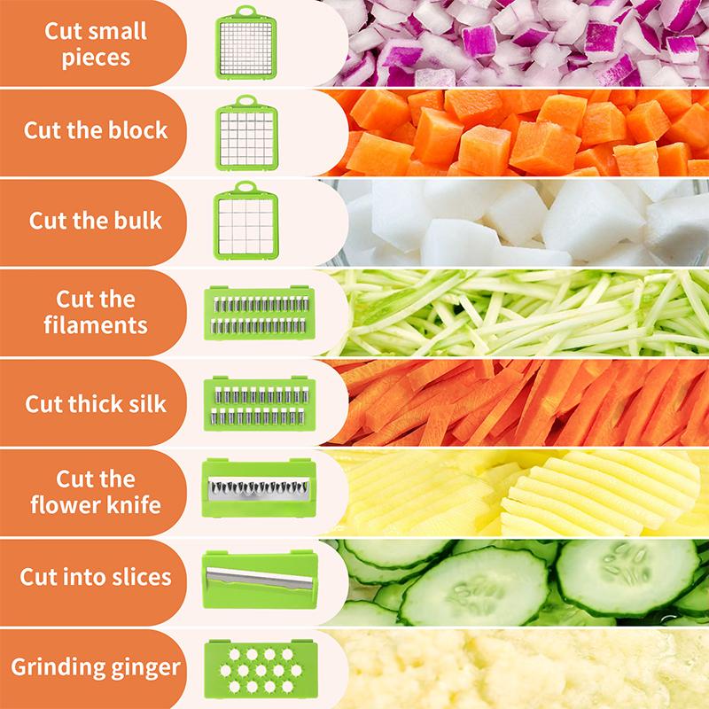 Multifunctional Vegetable Slicer Cutter Kitchen Tools Shredders Slicer With Basket Fruit Potato Chopper Carrot Grater