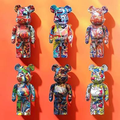 2024 Nuovo Orso Graffiti 27cm Statuetta Decorazione Casa Statua Animale Salvadanaio Scultura Moderna per Stanza Decorazione Tavolo