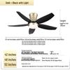 Minimalist Chinese-Style Silent Ceiling Fan with Light & Full Spectrum Eye Protection for Bedrooms & Restaurants
