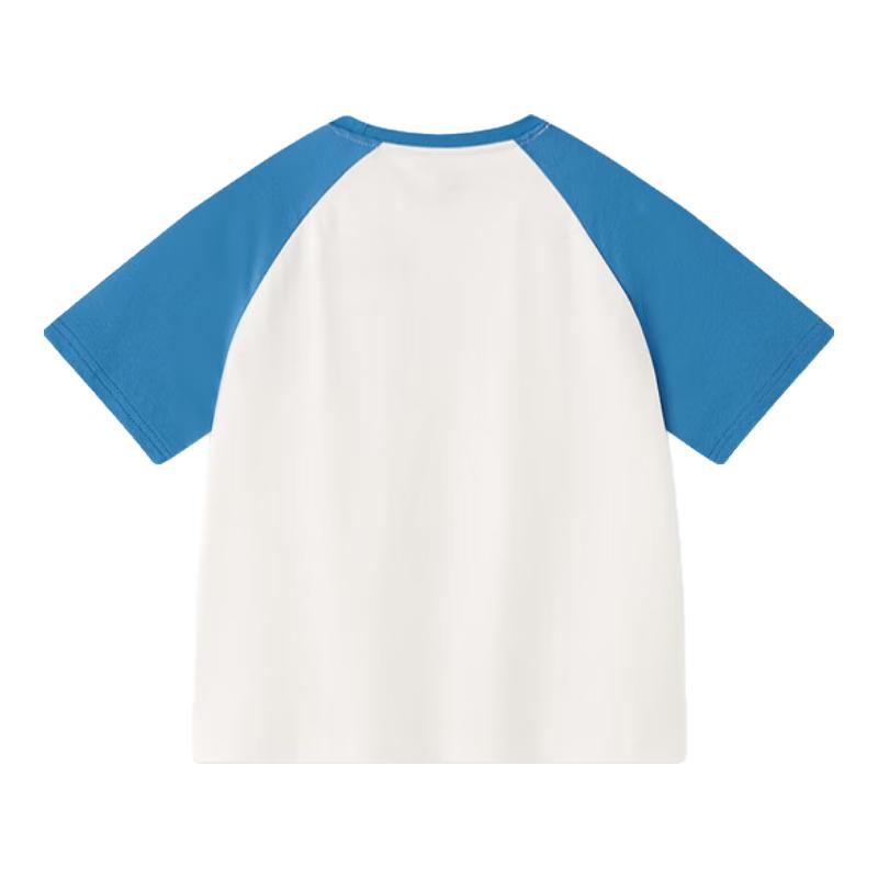 MQD Boys' Raglan Sleeve Colorblock Cartoon T-shirt