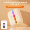 Winter Gift Neck Hanging Magnetic Hand Warmer Digital Display Colorful Light Transparent Heating Hand Warmer