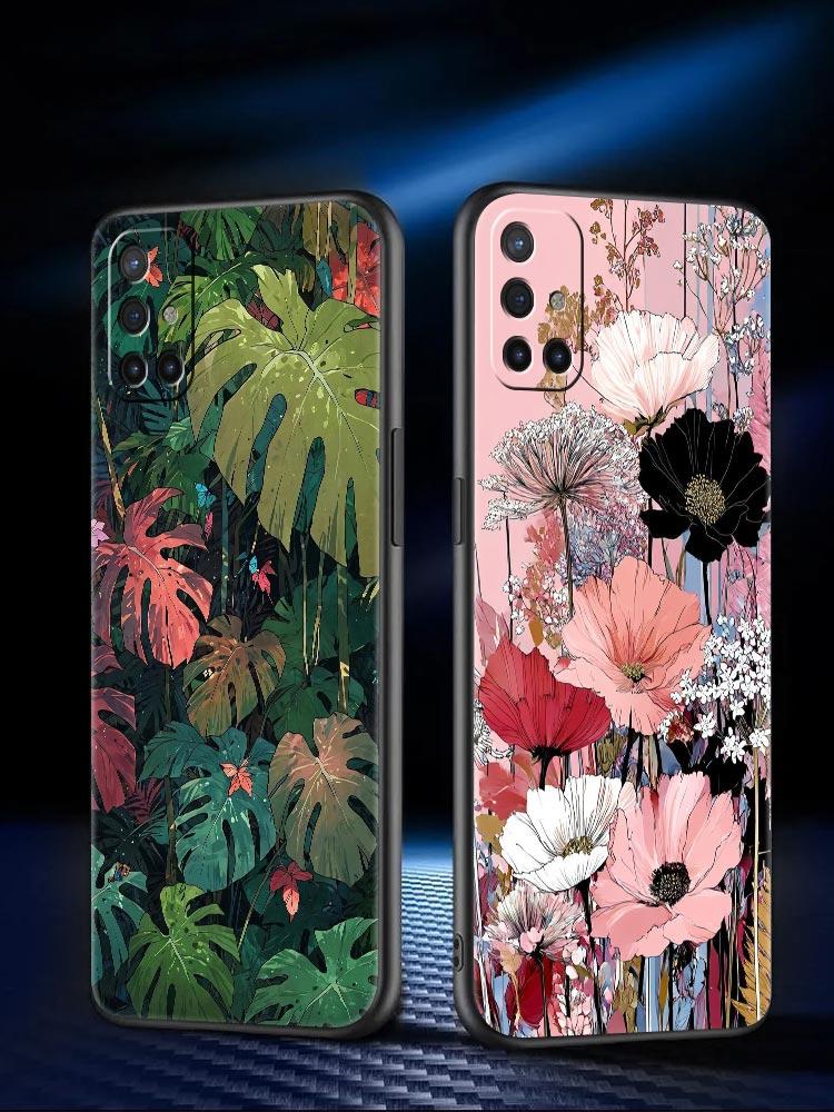 Abstract Plants Flower Phone Case For Oneplus 13R 13 12R 11 10T 10R Nord N100 N200 N10 10 9 9R 9RT CE 3 2 Z Pro Soft TPU Cover