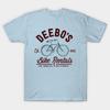 Men Black Print T-shirt Deebo'S Bike Rentals No-Cut Transfer Paper Print Cotton Tshirt