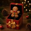 Humorous Office Decoration Christmas Magic Pop-Up Gift Box, Cute Reindeer Santa Claus Gingerbread Prank Funny Novelty Box Reusable Spring-Loaded