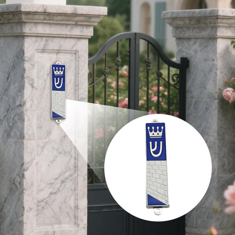 Je Scroll On Door Metal Blessing Mezuzah Front Door Decor Home Blessing Door Pillars Ornaments Embellished Craft New