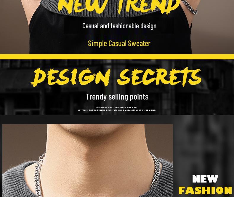 High-End Men's Retro Henley Collar Knitwear - Autumn Casual Loose Fit Sweater