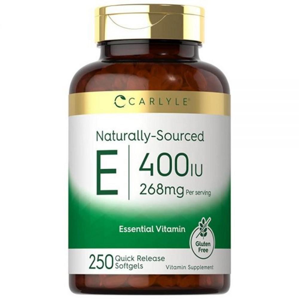 Vitamin E 400 IU 268 Mg High Dose 250 Tablets Alpha Tocopherol Made In the USA E Vitamin E 400 IU 1 Pcs