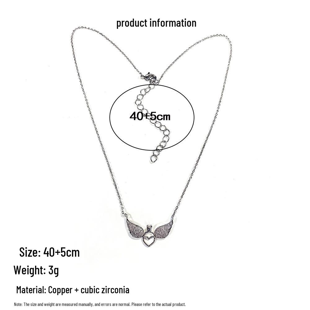 European and American Angel Wings Clavicle Necklace - Elegant Gift for Her