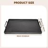 Gusseisen-Grillplatte, Tragbare Universelle Flache Kochplatte mit Griff für Partys Kochen Gasgrill