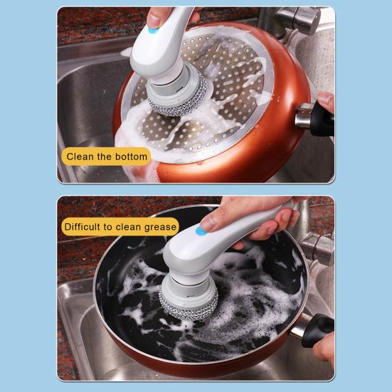 Electric Spin Scrubber Cordless Cleaning Brush with Powerful Motor 360-Degree Rotation Handheld Tile Floor Scrubber