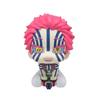 11cm Demon Slayer Action Doll Model Akaza Head Moving Q-Version Doll Mini Series Sitting Anime Doll Desktop Decor Toys Gift