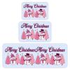 Christmas Kitchen Anti-slip Mat Carpet Flannel Doormat Two-piece Set