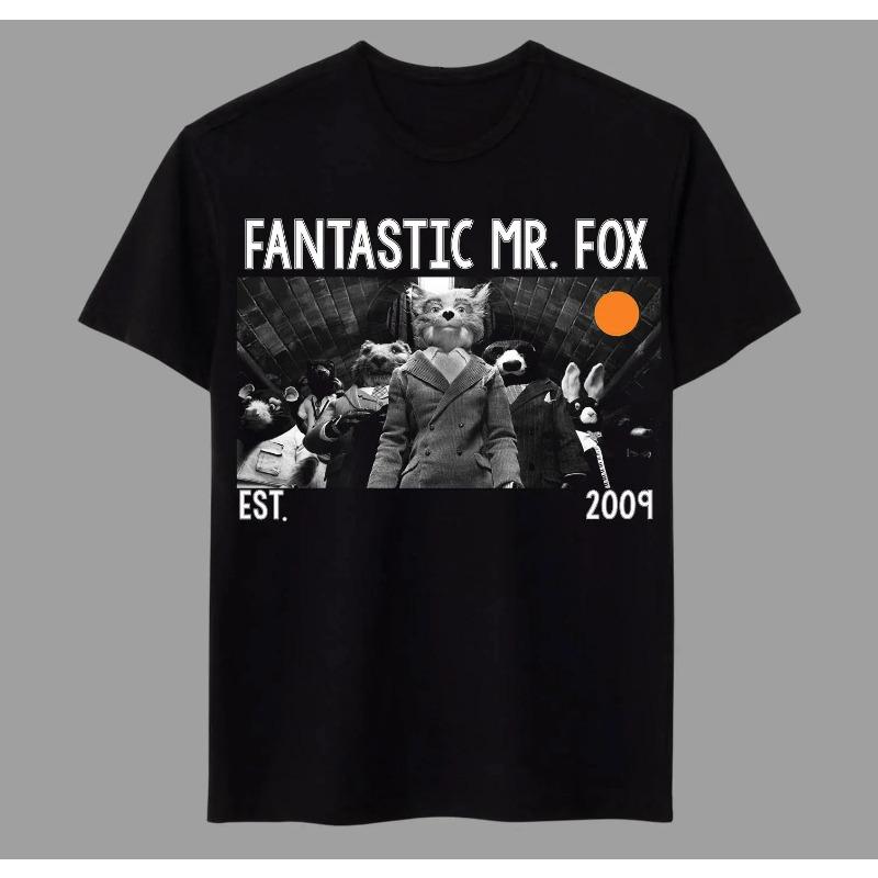 Fantastic Mr Fox Tv Movie American Movie Tshirt Summer Unisex Loose And Breathable Cotton Tshirt Top