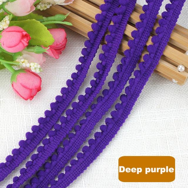 1-10Yards Mini Colorful Pearl Pompom Decoration Ball Tassel Ribbon Sewing Lace Knitted Fabric Handmade DIY Craft Accessories