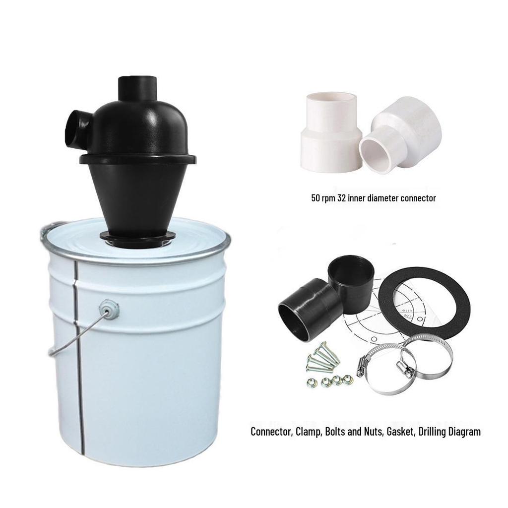 Cyclone Separator Dust Collector: Vacuum Cleaner Filtration Bucket for Dust and Precious Metal Collection