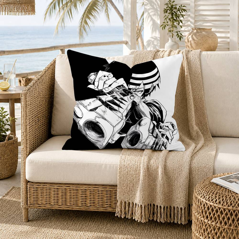 Anime SSoul Eater Pillow Case for Sofa Living Room Home Office Decor Protective Cover