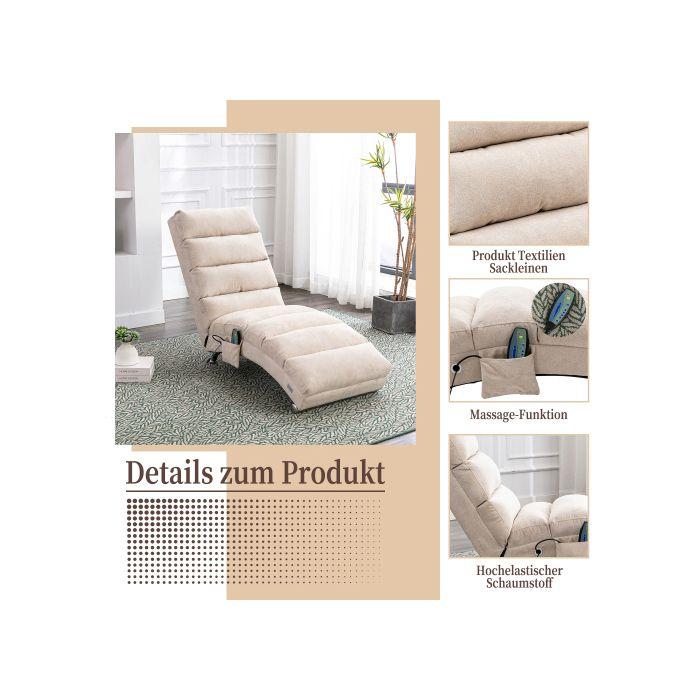 Sacklein Indoor Massage Armchair with Remote Control, Ergonomic Electric Massage Chair with 5 Modes (Beige)