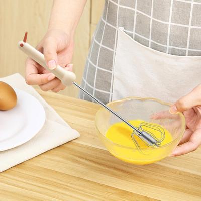 Egg Mixer Stainless Steel Whisker Cream Stirrer Semi Automatic For Baking Cooking Cake Food Kitchen Beater Blending Whisking