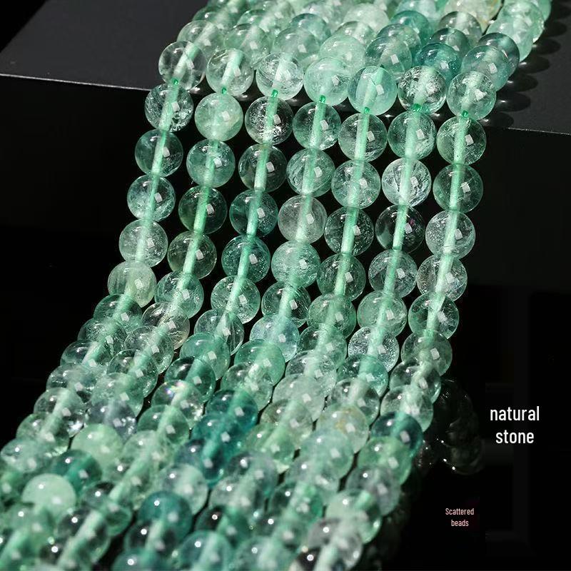 Women s Handmade Bracelet: Natural Green Fluorite & Apatite Beaded Crystal Multi-Gem Accessory 6mm