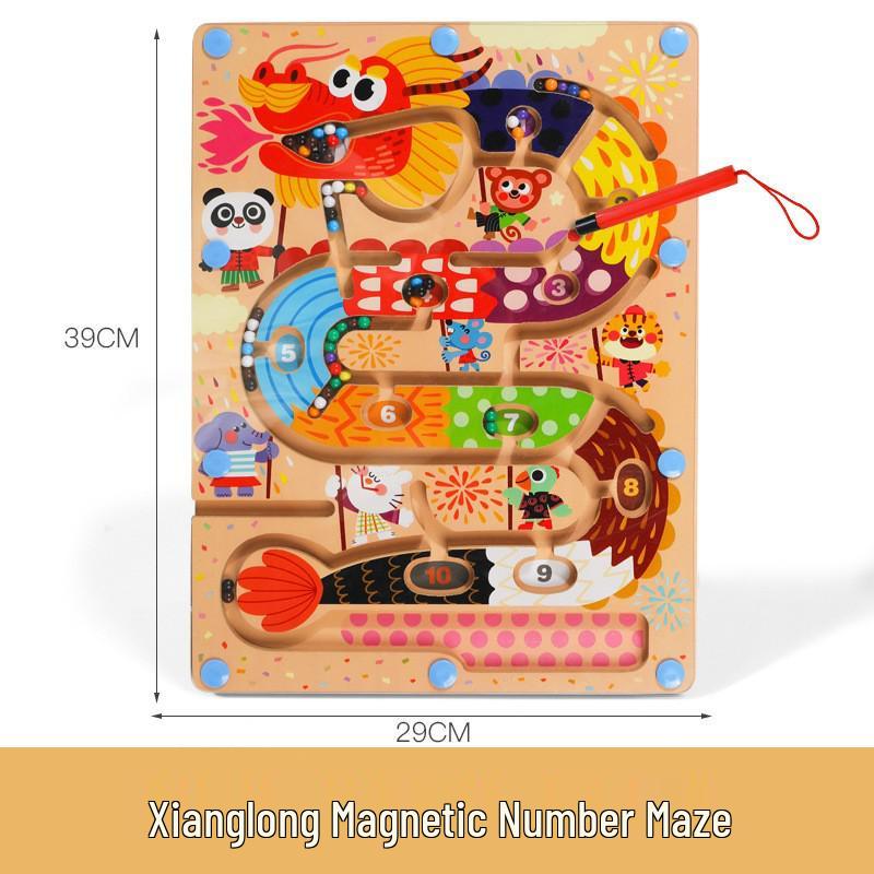 CPC Tre Magnetisk Labyrint Tellerbrett Leke for Barn - Pedagogisk Leke med Magnetisk Penn og Kuler