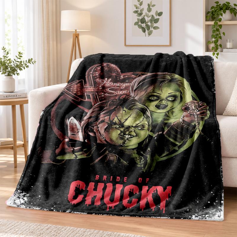 Chucky Tiffany Flanell-Kuscheldecke für Kinder Weich Warm Gemütlich für Sofa Bett Innenbereich Zuhause Schlafzimmergebrauch