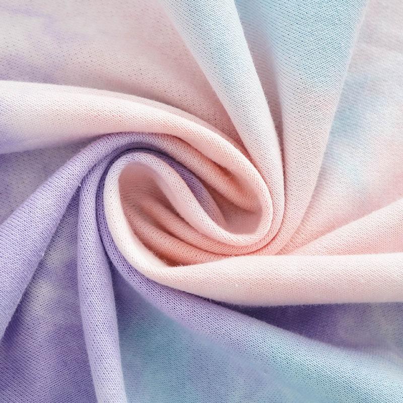 Breathable Tie Dye Fabric Casual Colorful Teens Korean Style Homewear Cloth Sewing Streetwear Decoration Vintage Fashion Chic