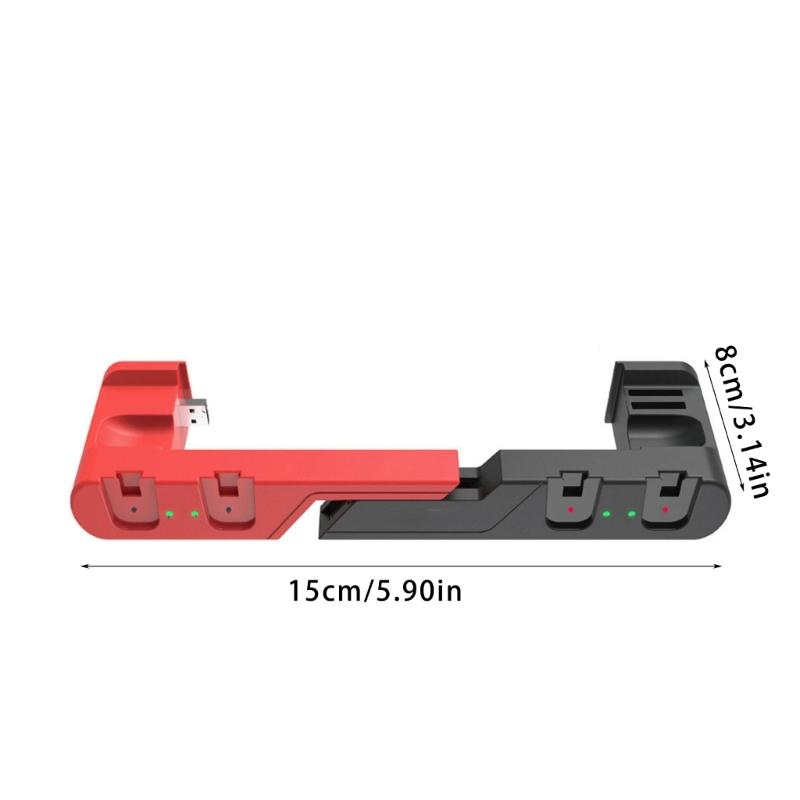 Multiple Angles Gamepad Charger Stand with Overheating Protections Compact Charging Stations Easy Carrying for Switches